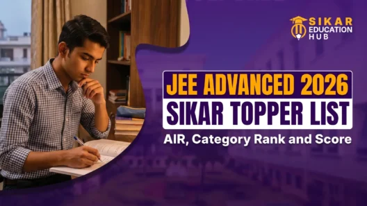 JEE Advanced 2026 Sikar Topper List